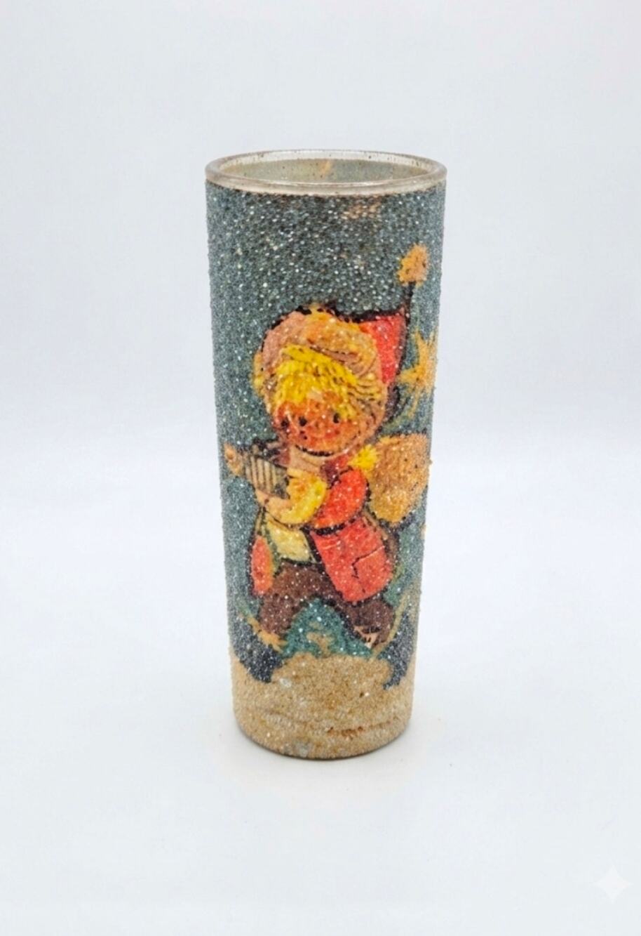 Vintage Sugar Frosted Candle Christmas Drummer Boy